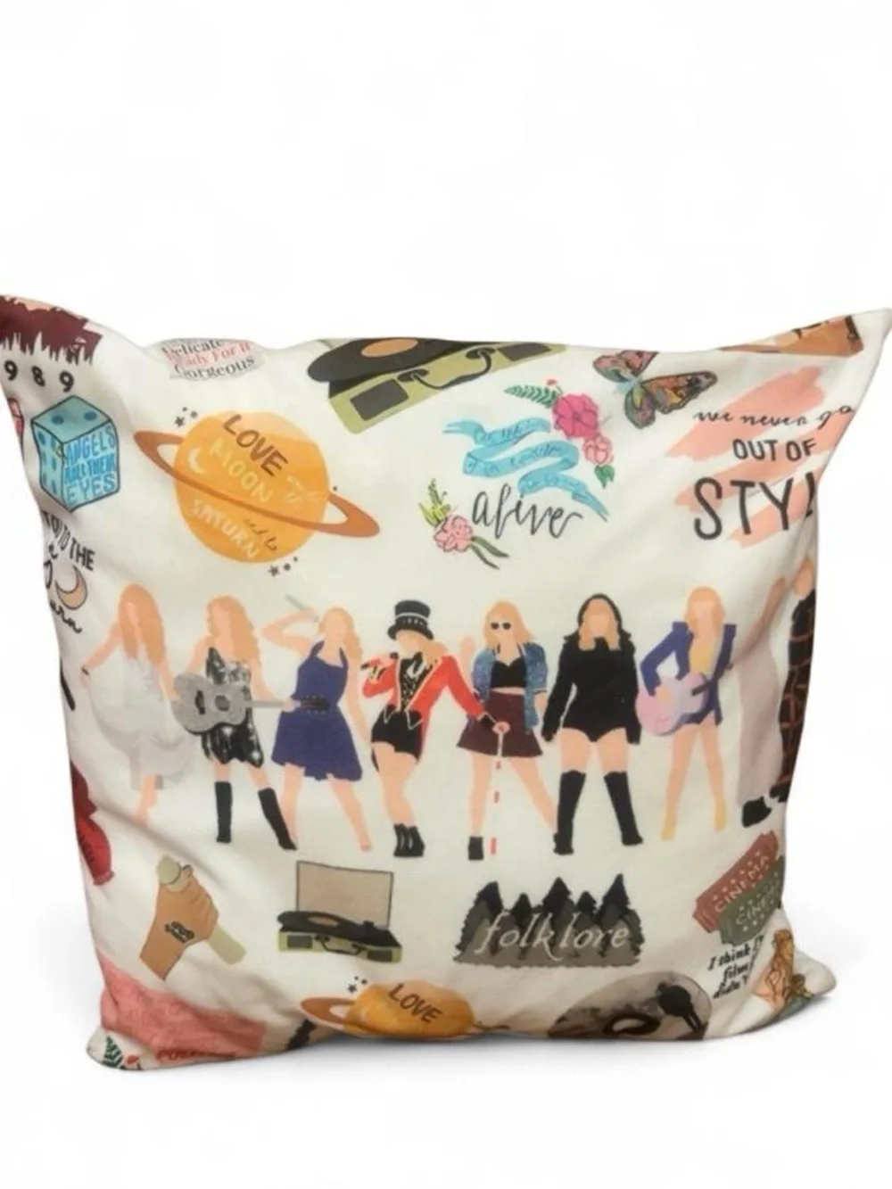 Taylor Swift Eras Throw Pillow | Swiftie Decorative Accent Cushion